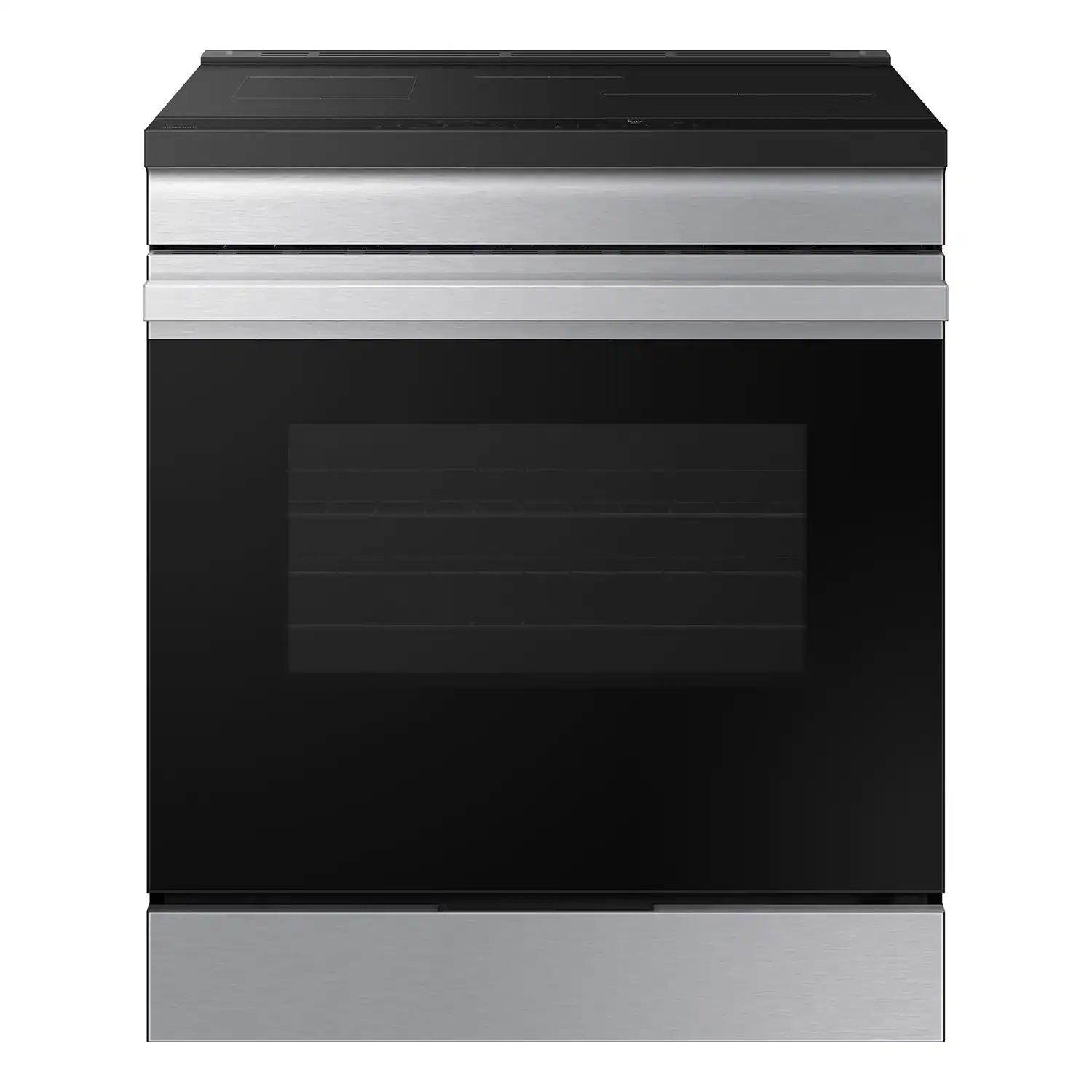 Front. Samsung - Bespoke 6.3 Cu. Ft. Slide-In Electric Induction Range with Air Fry - Stainless Steel.