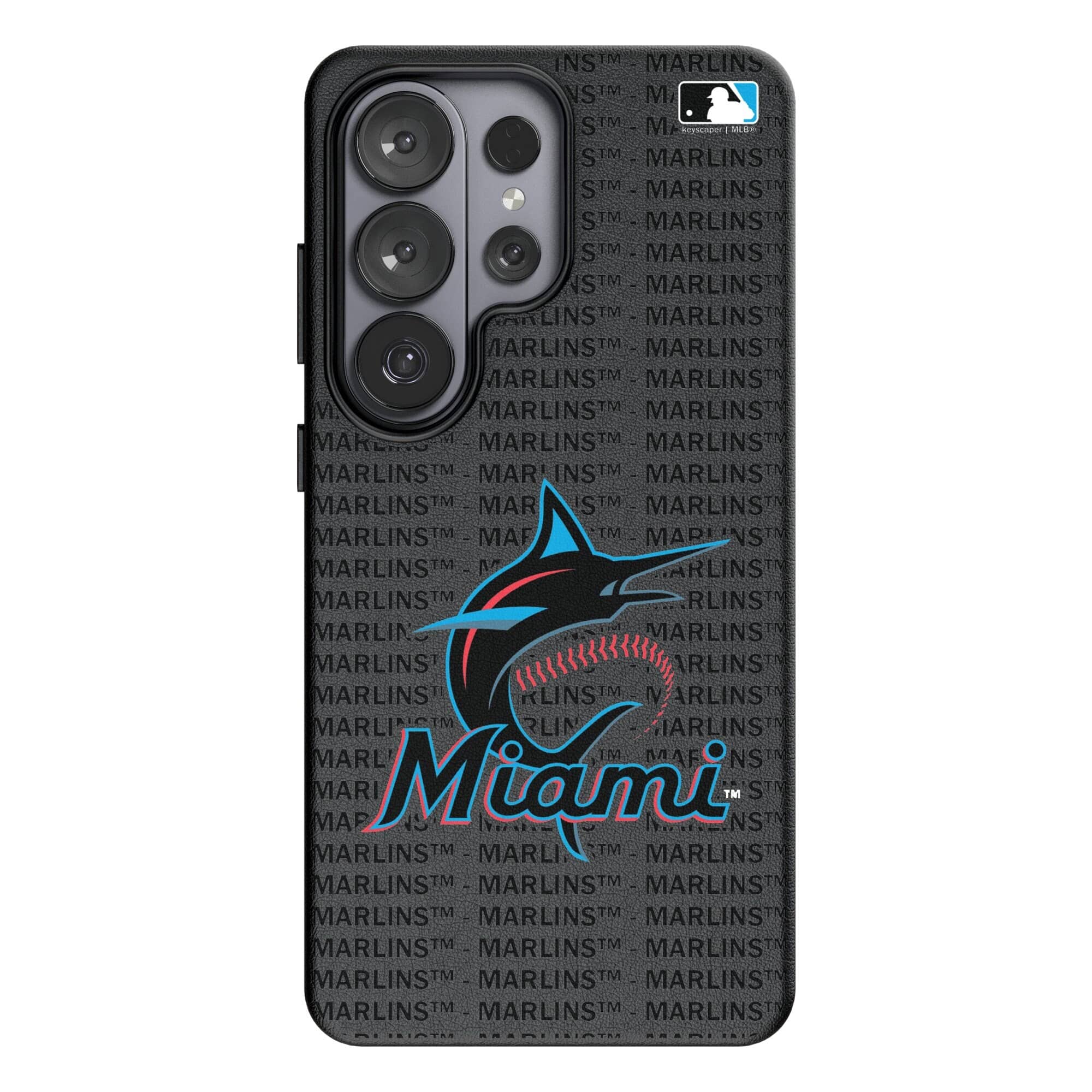 Keyscaper - MLB - Miami Marlins Text Backdrop Galaxy Magnetic Bump Case - S24 Plus - Black price history on PriceWatchPro