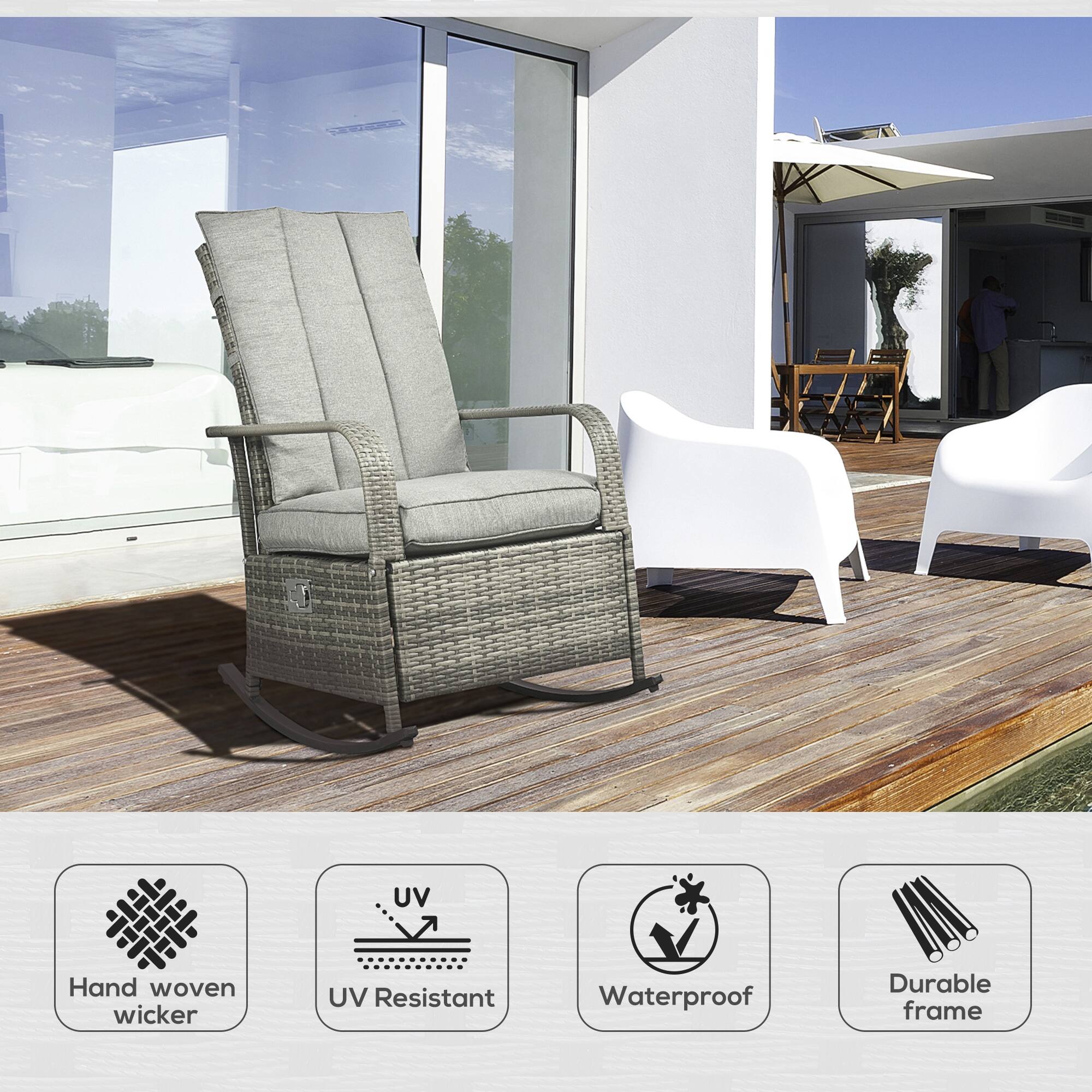 - Hand woven wicker
- UV Resistant
- Waterproof
- Durable frame