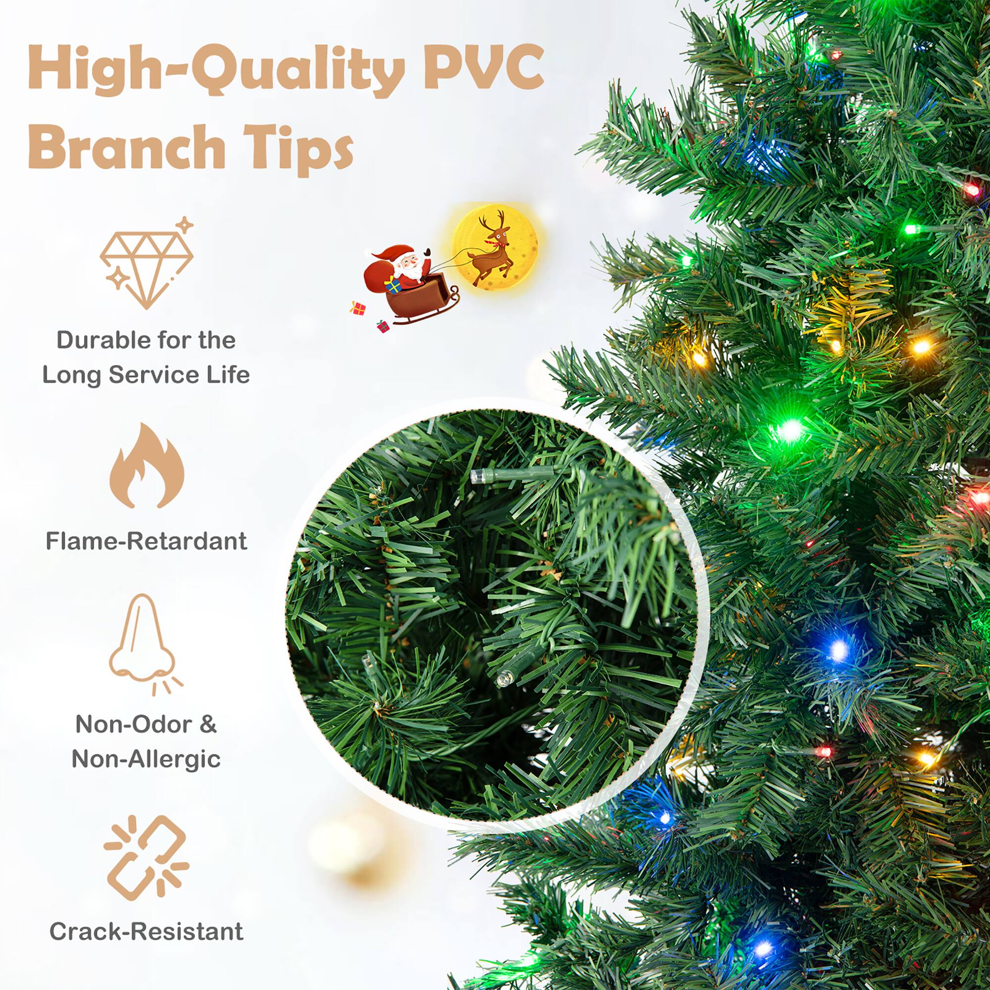 High-Quality PVC Branch Tips: Durable for the Long Service Life, Flame-Retardant, Non-Odor & Non-Allergic, Crack-Resistant.