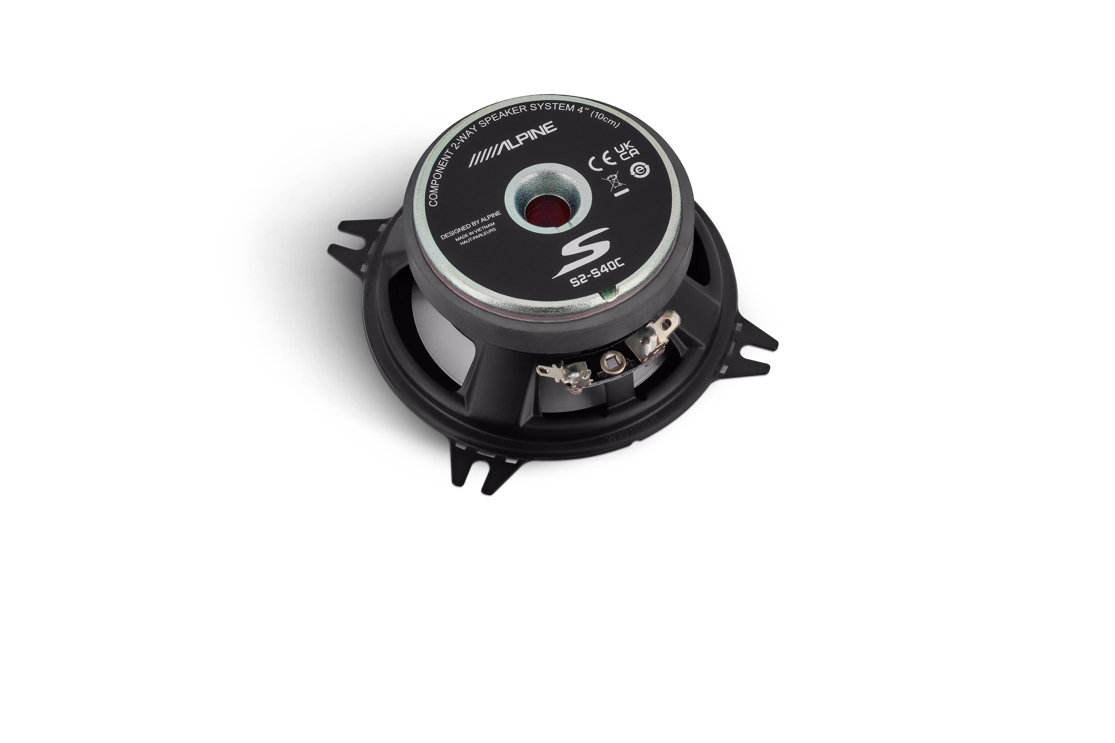 Alt View 11. Alpine - S-Series 4" Hi-Resolution Component Car Speakers with Glass Fiber Reinforced Cone (Pair) - Black.