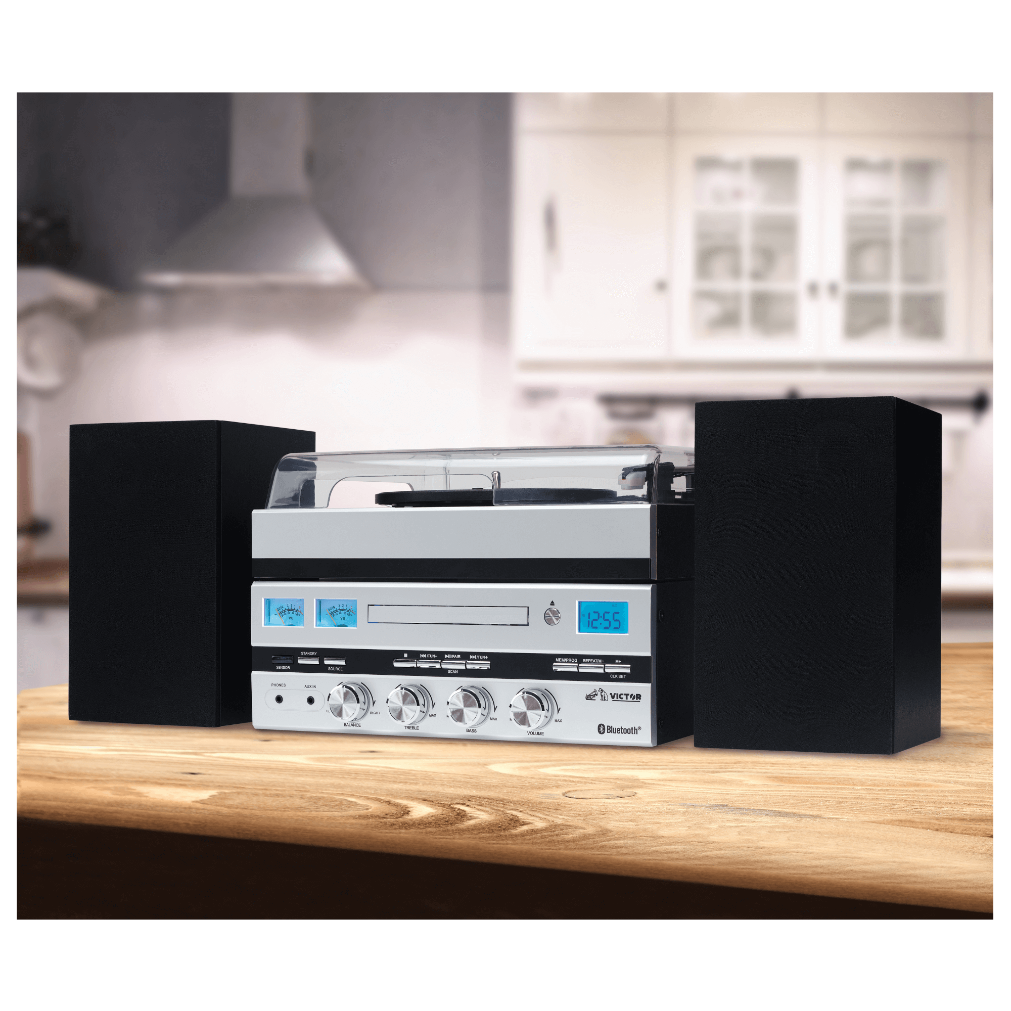 Victor Audio Geneva 5 in 1 Desktop Music Center w Streaming