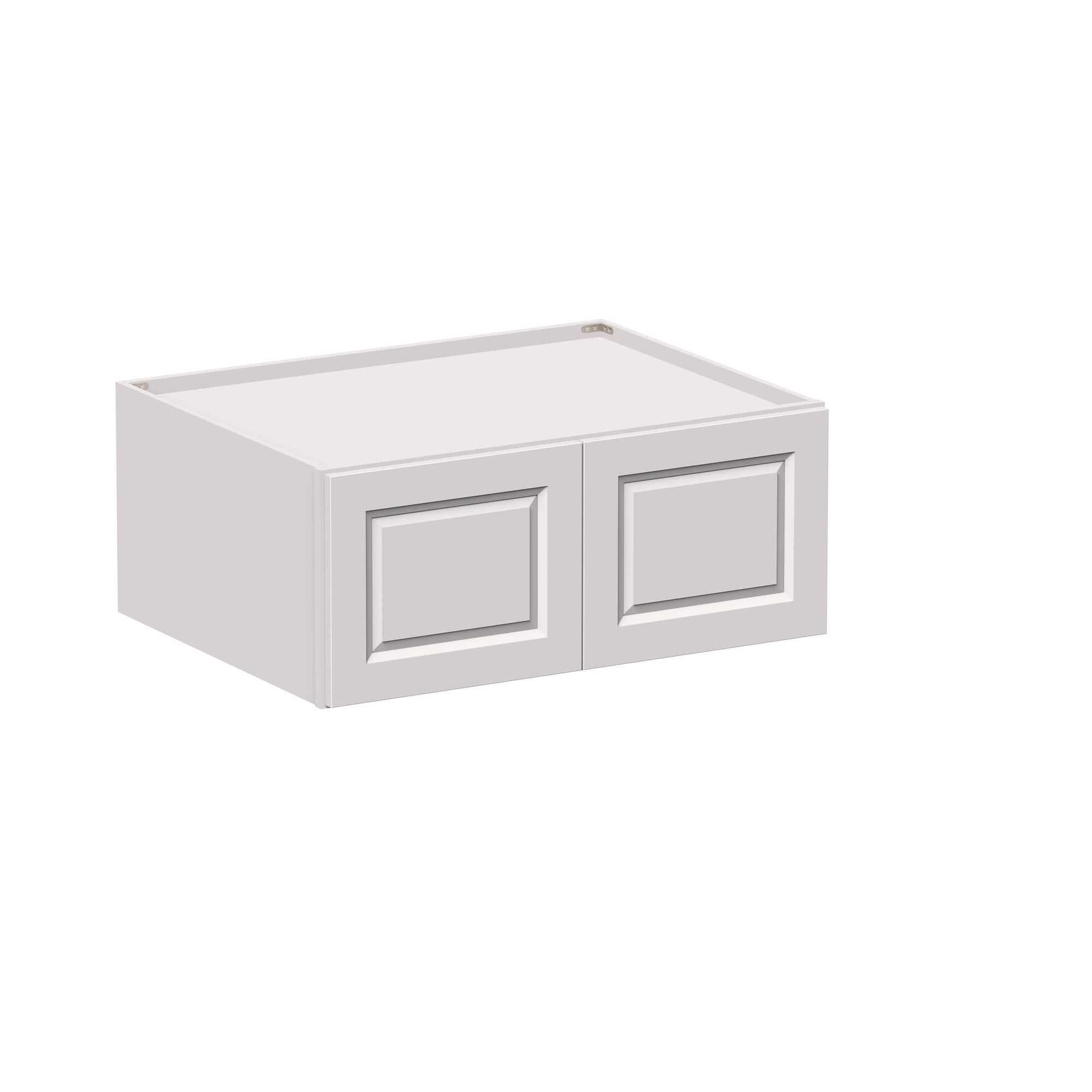 Angle. Boyel Living - 36-in W x 15-in H x 27-in D Shaker Deep Kitchen Wall Cabinet with Soft-Close Doors - Glacier White.
