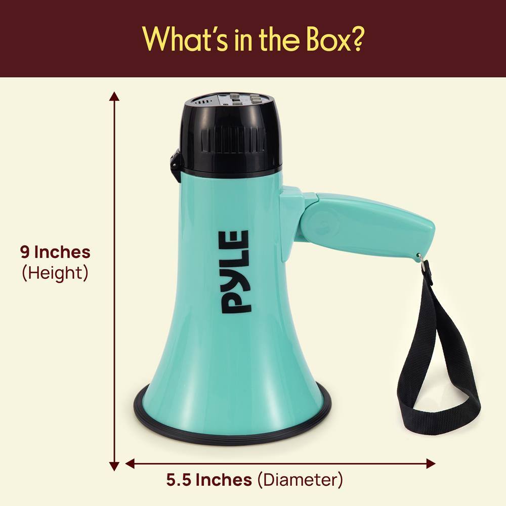 What's in the Box? 9 Inches (Height) PYLE 5.5 Inches (Diameter)