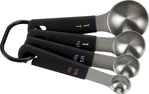 5 OXO Good Grips Measuring Spoons Black 1 T ~ 1/2 T ~ 1/2 tsp ~1/4
