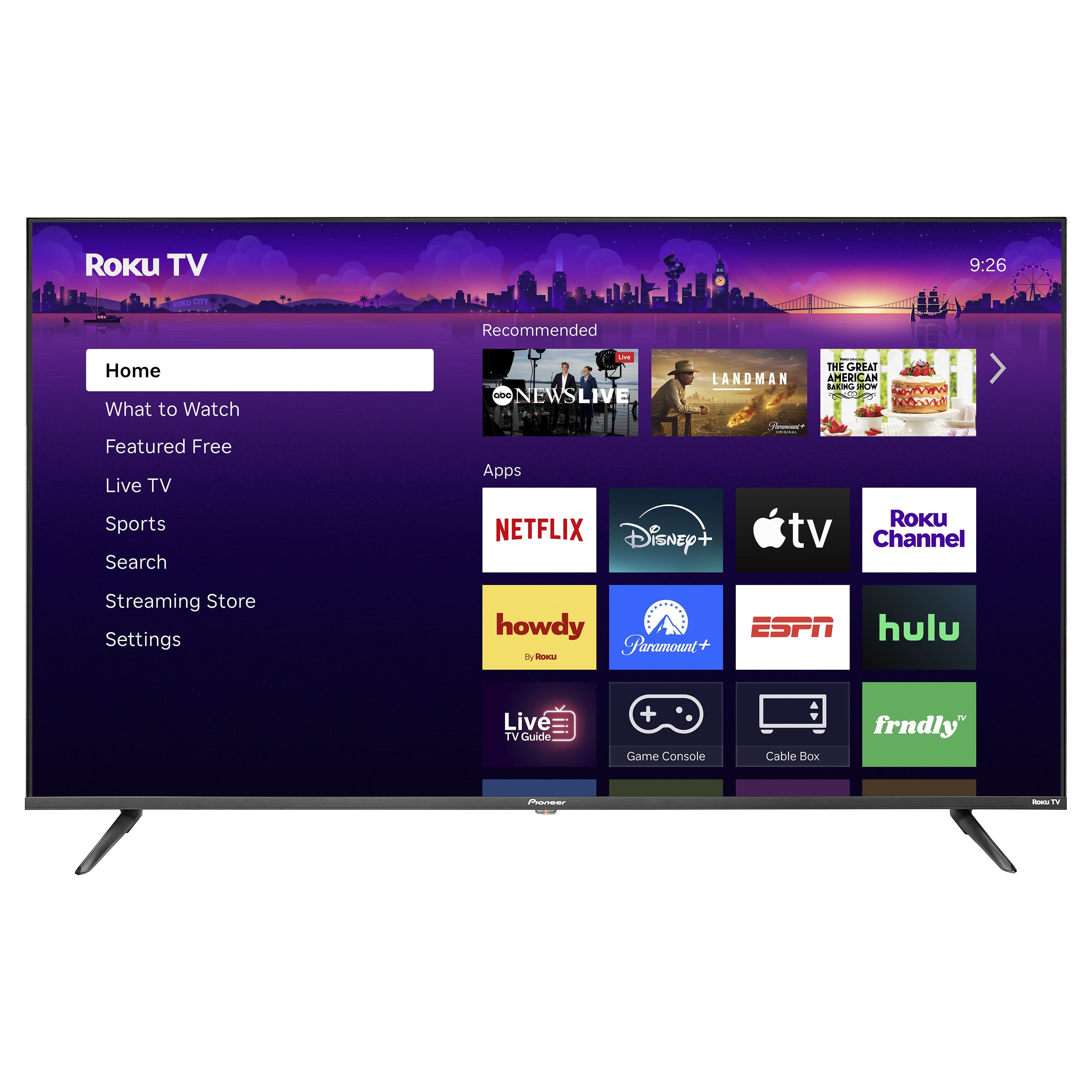 Pioneer - 55" Class LED 4K UHD Smart Roku TV