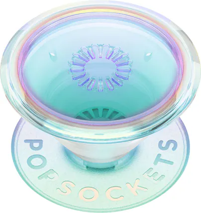 Front. PopSockets - Adhesive PopGrip Universal Grip & Stand for Cell Phones - Opalescent Clear.