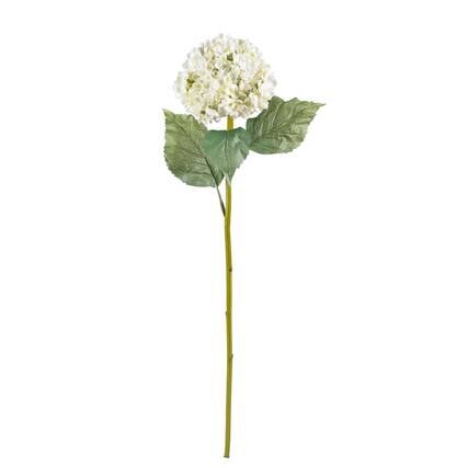 Front. BreeBe - 30" Hydrangea Artificial Flower (Set of 4) - White.