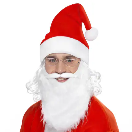 Front. Smiffys - Santa Kit Costume Accessory - Black.