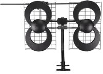 Antennas Direct - ClearStream 4V Indoor/Outdoor HDTV Antenna - Black/Silver - Larger Front