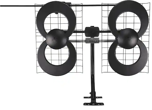 Front. Antennas Direct - ClearStream 4V Indoor/Outdoor HDTV Antenna - Black/Silver.
