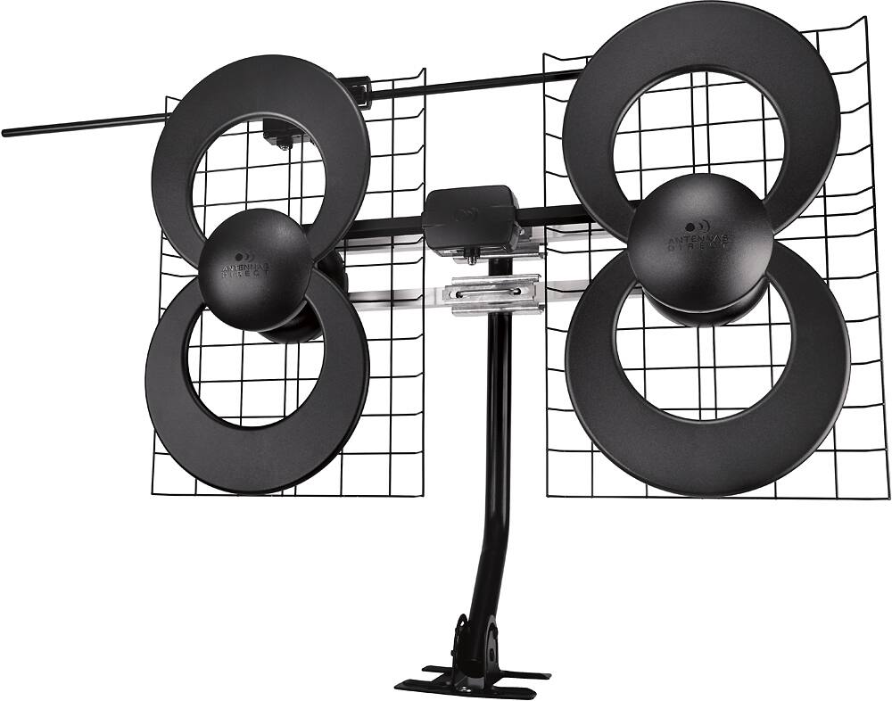 Left. Antennas Direct - ClearStream 4V Indoor/Outdoor HDTV Antenna - Black/Silver.