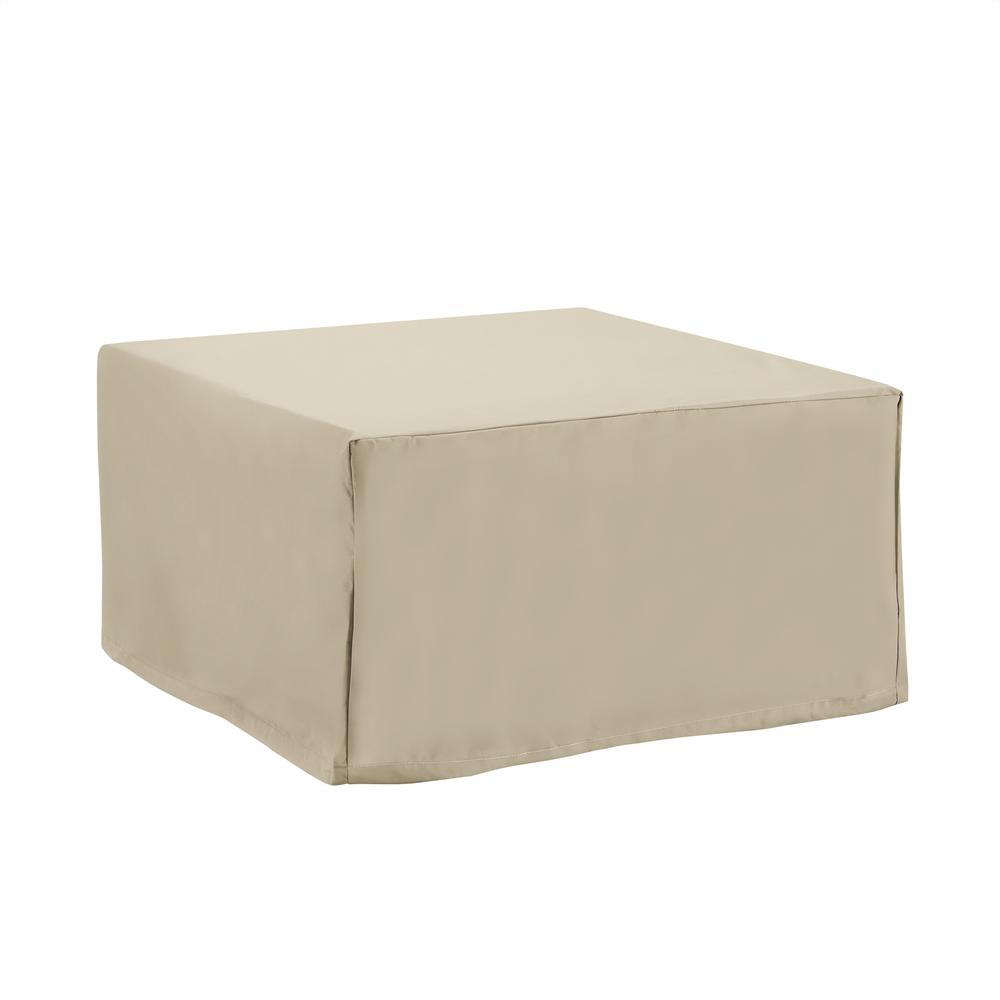 Left. Crosley Furniture - Square Outdoor Coffee Table And Ottoman Furniture Cover - Tan.