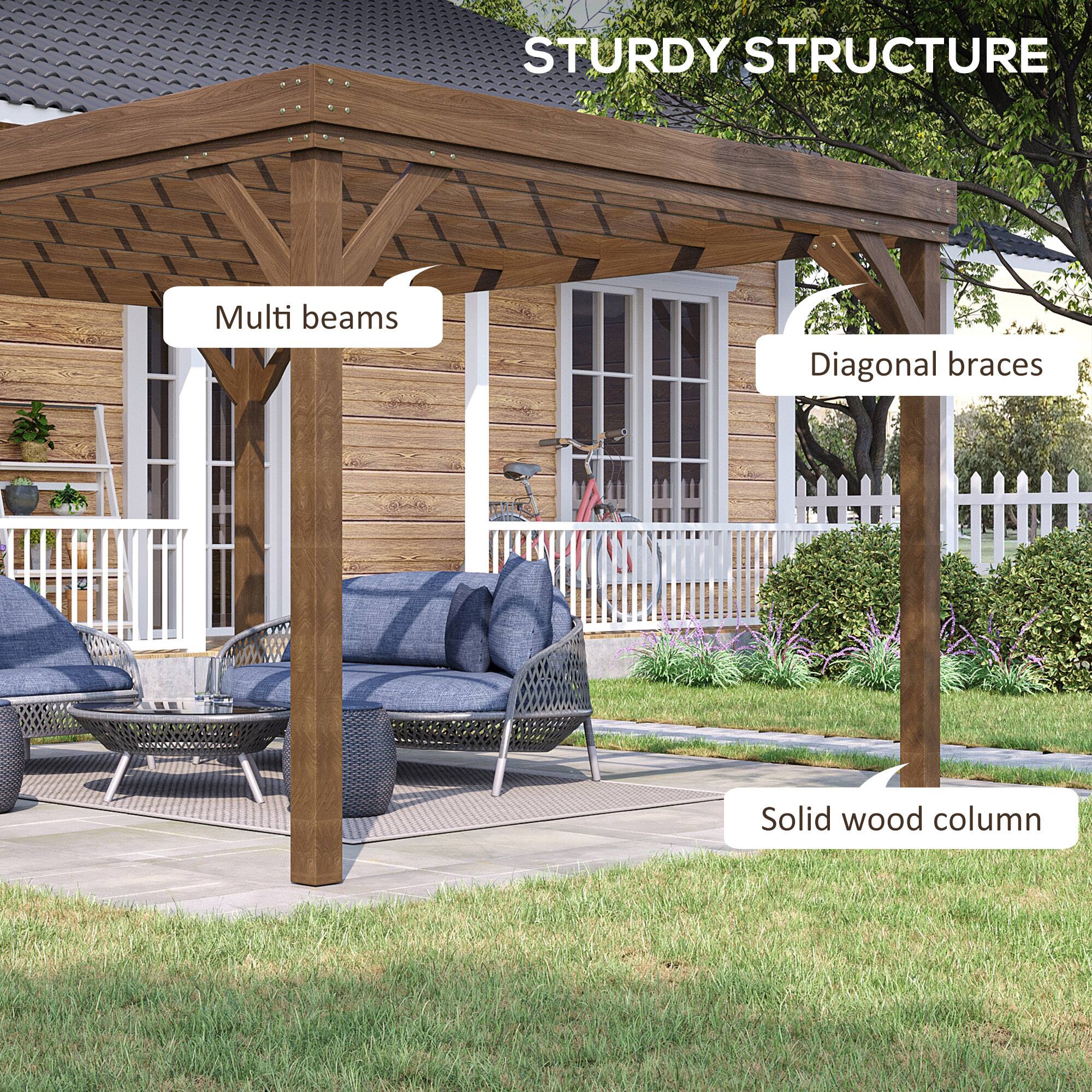 STURDY STRUCTURE
Multi beams
Diagonal braces
Solid wood column