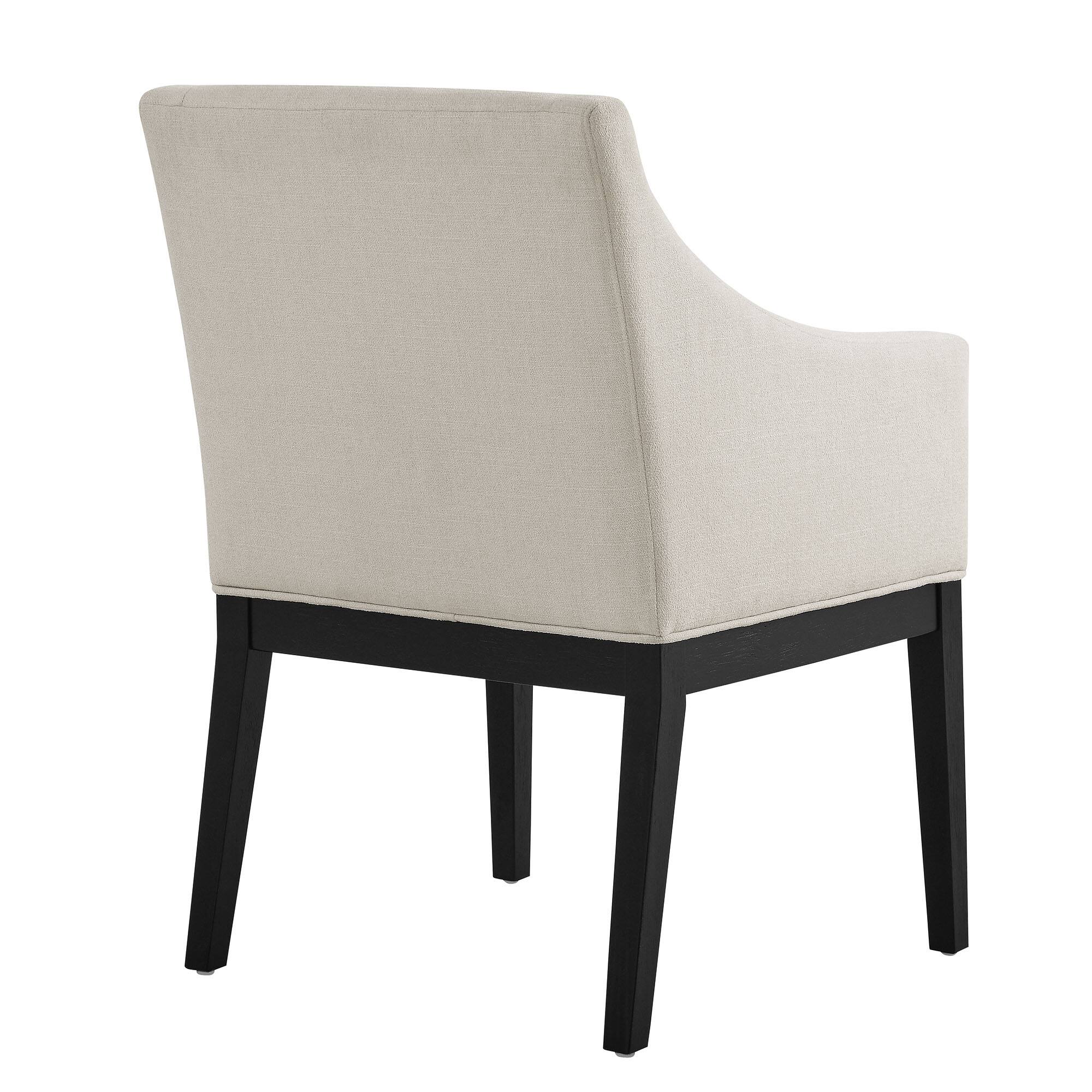 Alt View 1. Modway - Alton Fabric Upholstered Dining Armchair by Modway - Salt Black.