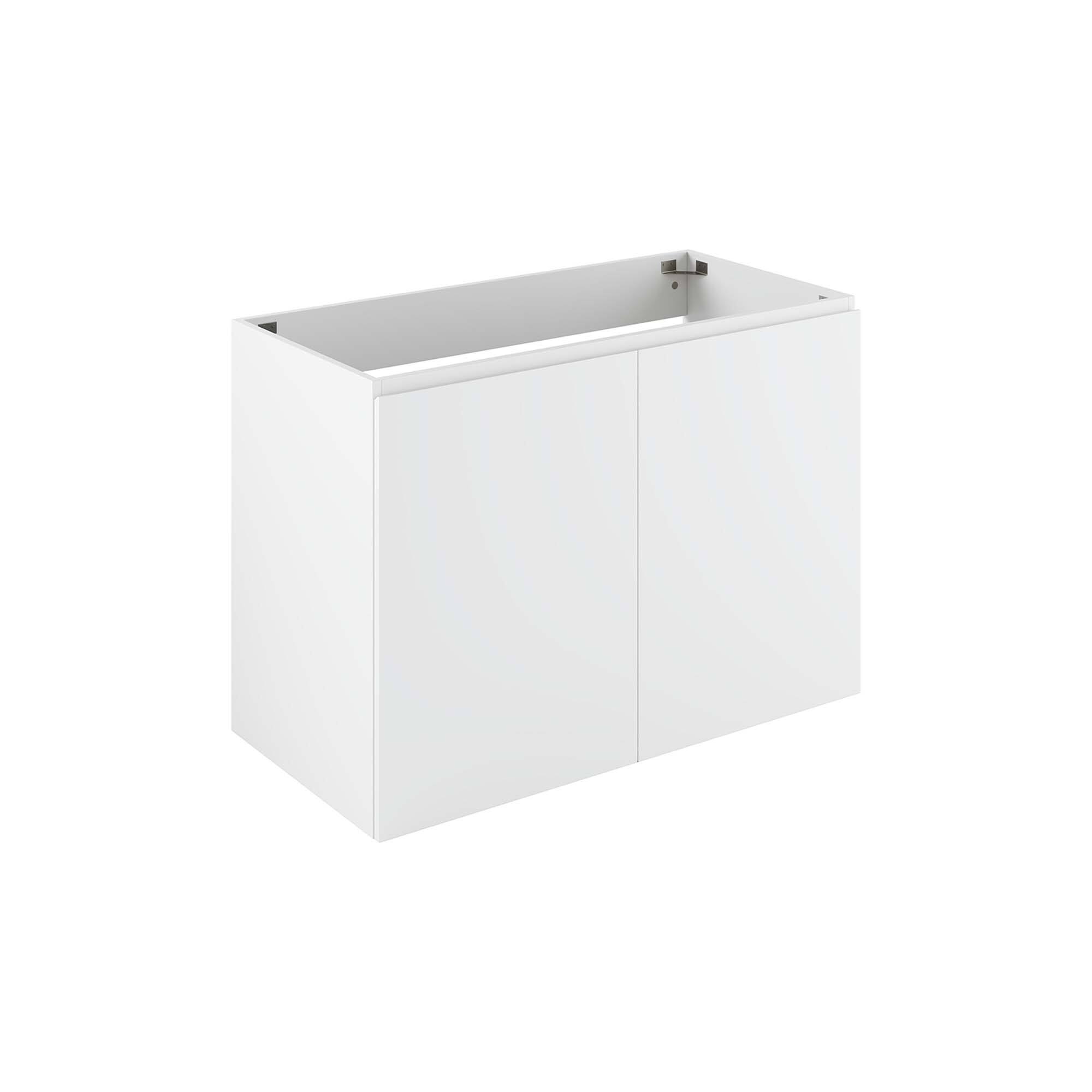 Angle. Modway - Bryn Wall-Mount Bathroom Cabinet Basin Not Included - White.