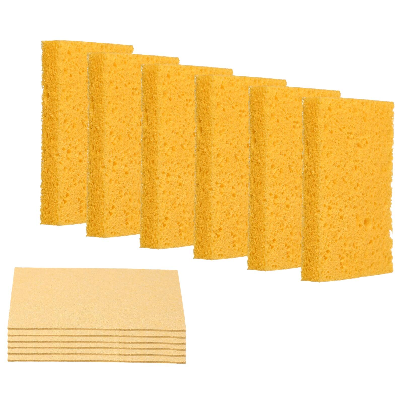 Unique Bargains - 12pcs Cellulose Square Sponges Non-Scratch Compressed Scrubber for Kitchen Bathroom Household Cookware & Cleaning DIY - Beige price history on PriceWatchPro