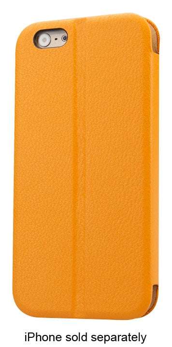 JISONCASE - Fashion Folio Standing Case for Apple® iPhone® 6 - Yellow - Larger Front