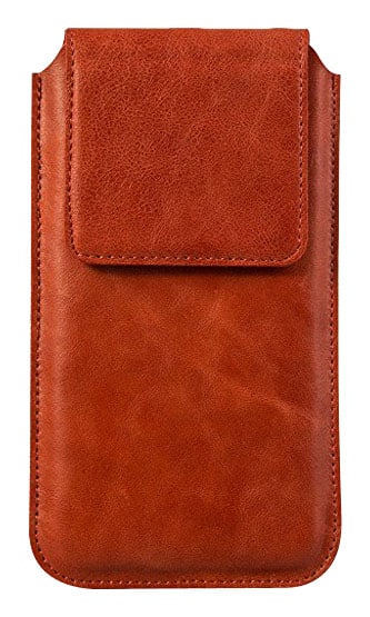 JISONCASE - Leather Pouch Case for Apple® iPhone® 6 - Red - Larger Front