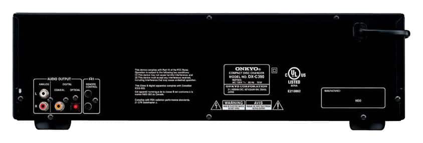 Angle. Onkyo - 6-Disc CD Player - Black.