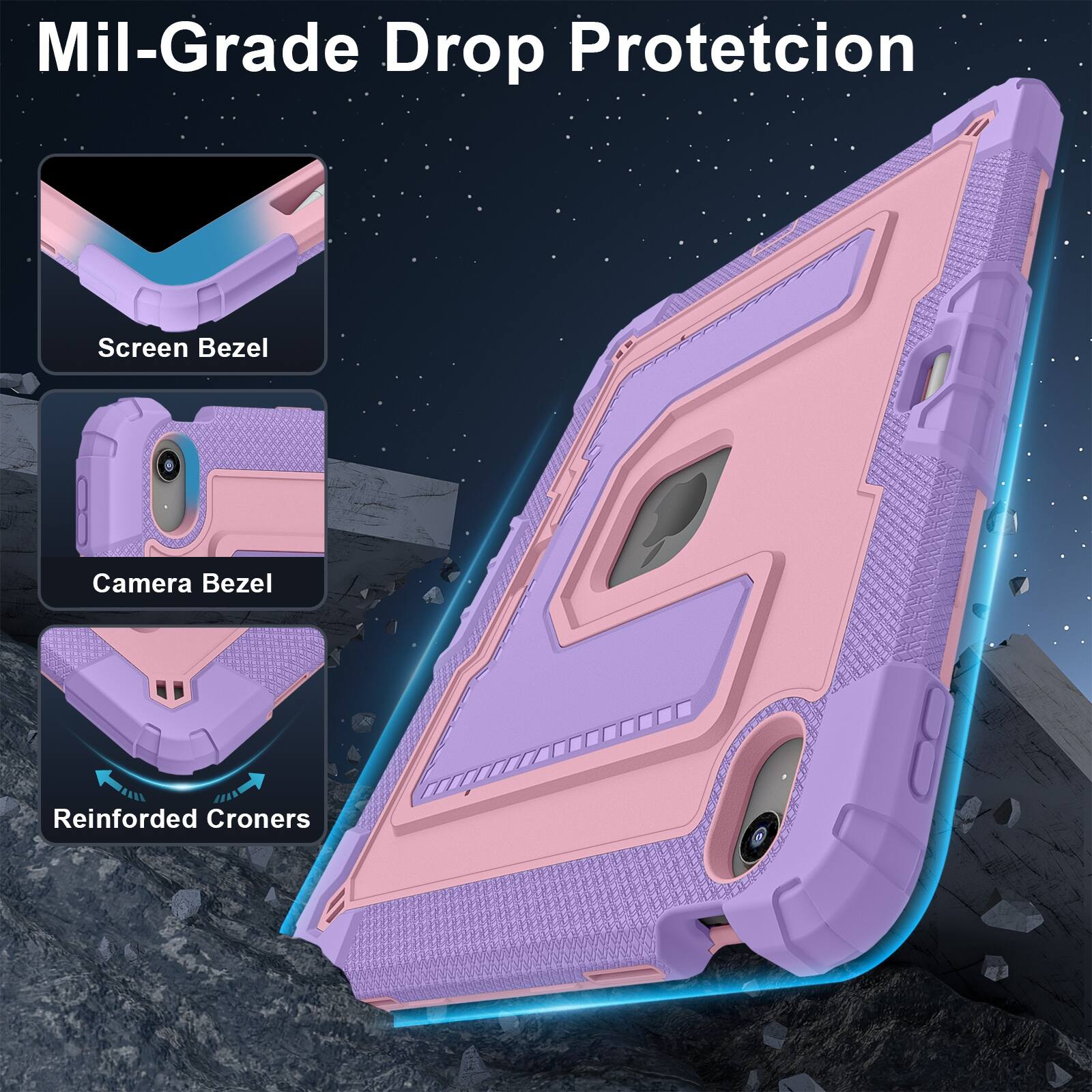Mil-Grade Drop Protection

Screen Bezel

Camera Bezel

Reinforced Corners