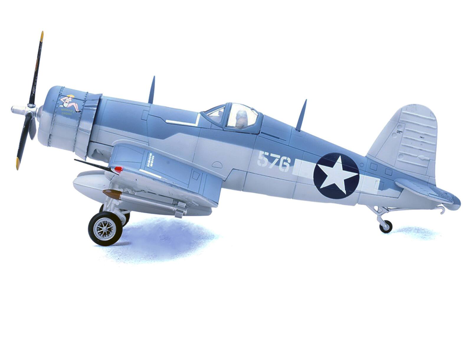 Alt View 1. Legion - Vought F4U-1A Corsair Fighter Aircraft "Vella Lavella, Solomon Islands" (1943) US Marine Corps 1/72 Diecast Model Legion.