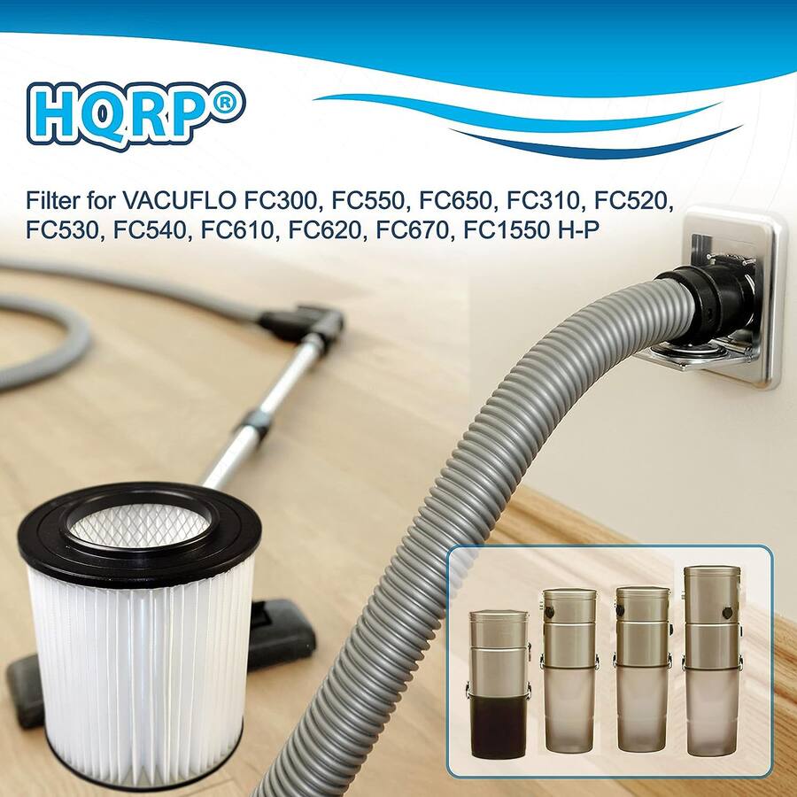 Fc650 HQRP 2 Pack 7 in Cartridge Filter Replacement 8106 01 for VacuFlo Dirt ...