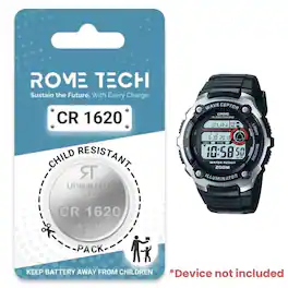 RomeTech - Replacement Battery for CASIO WV200A-1AV Watch 2 Pack