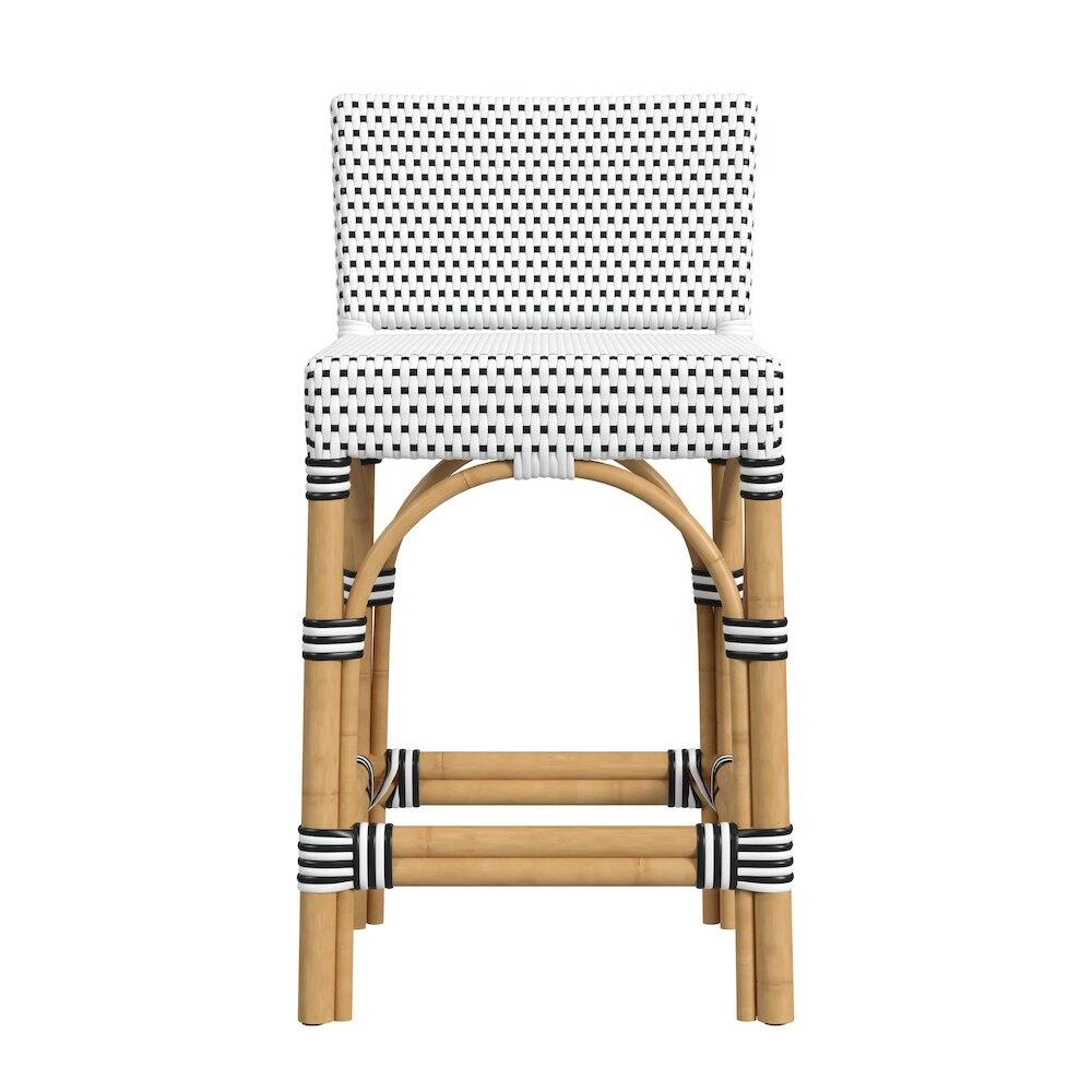 Back. Butler Specialty - Amalfi 24.5 in. Seat Height Outdoor Counter Stool - Black And White.