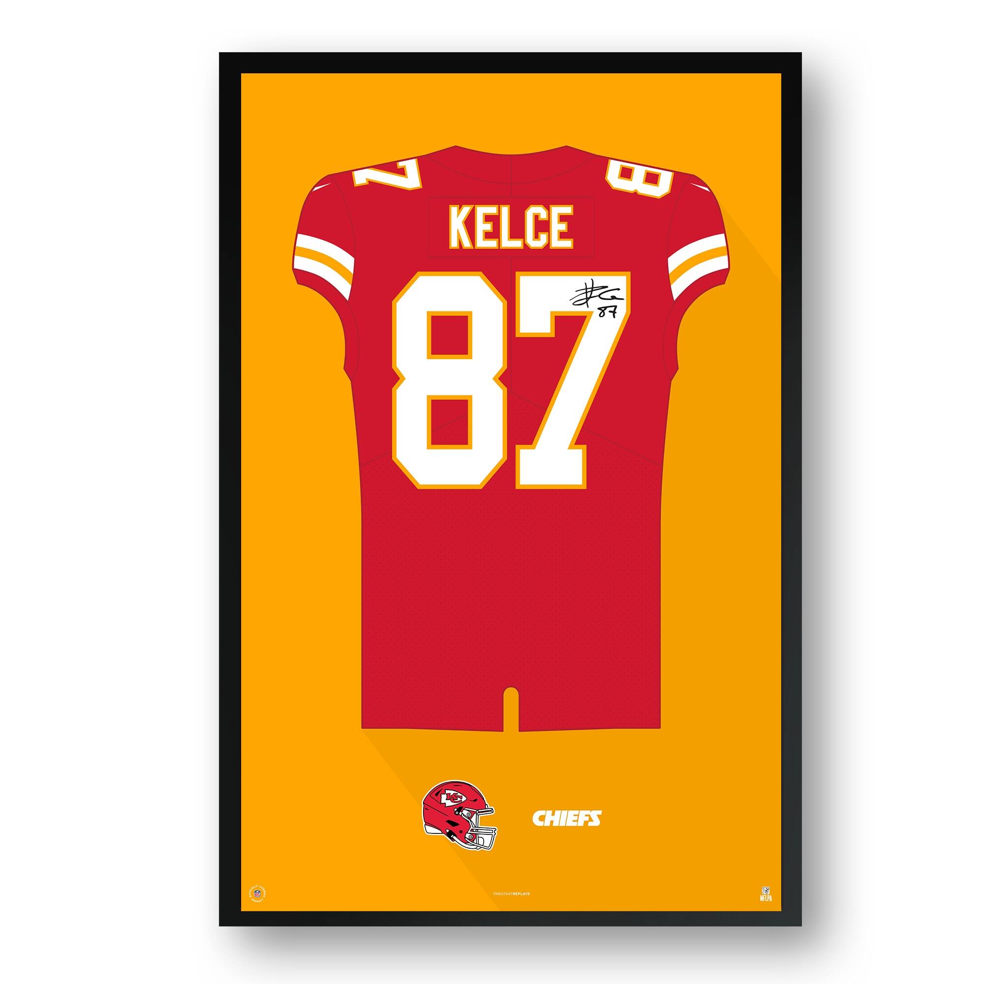 Travis Kelce Kansas City Chiefs 14" x 20" Framed Jersey Print