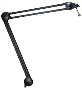 Heil Sound - Professional Overhead Studio and Broadcast Boom Mount with 2-Section Arm, Cable Channel, and C-Clamp