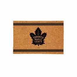 Evergreen Enterprises - Toronto Maple Leafs 24" x 36" Outdoor Monochrome Team Logo Coir Mat - Brown