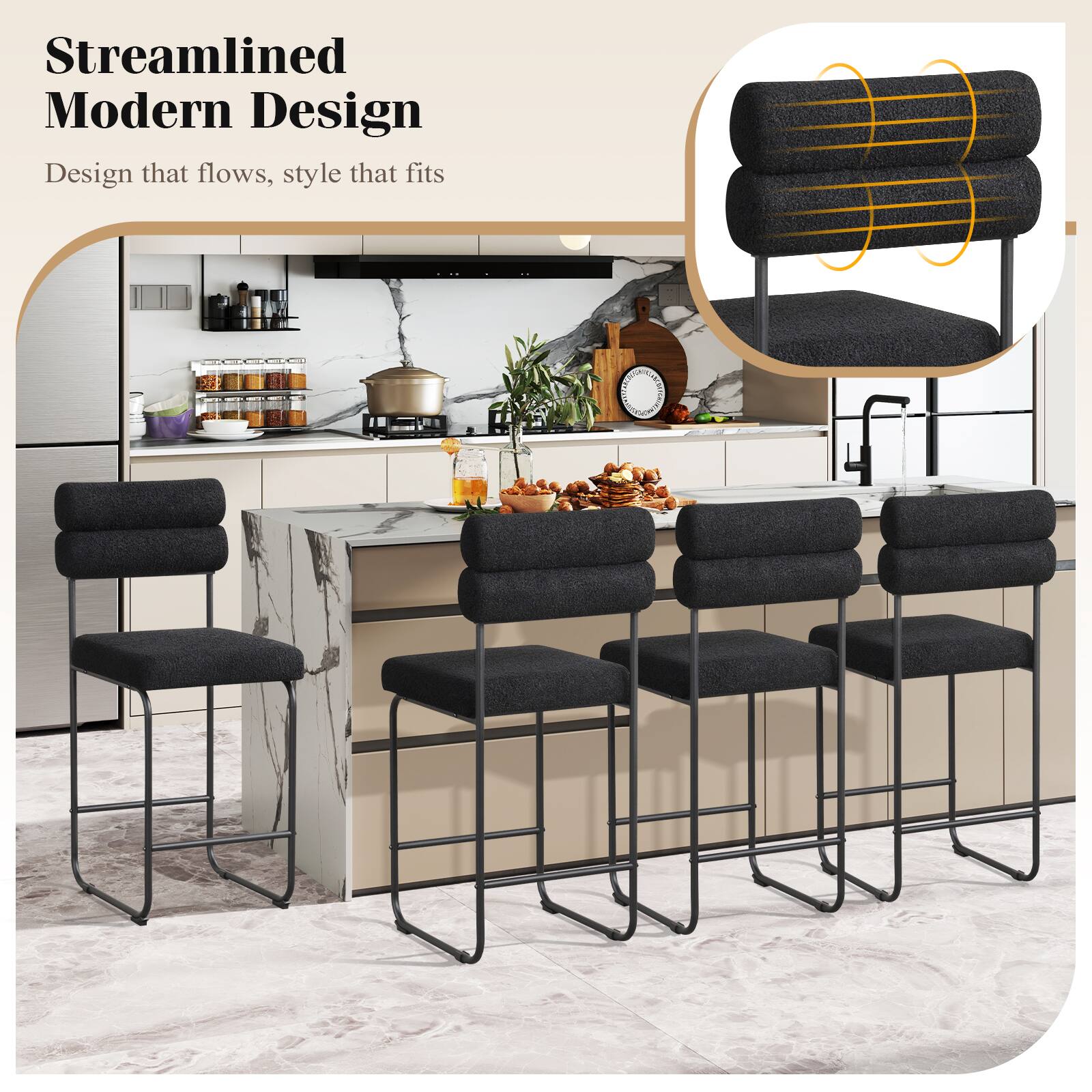 Streamlined Modern Design  
Design that flows, style that fits