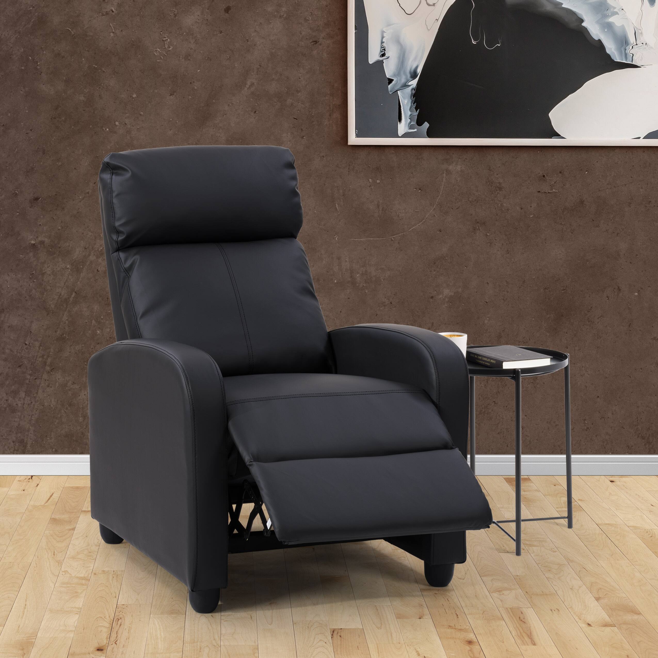 Alt View 11. CorLiving - Oren PU Recliner - Black.