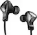 Front Standard. Monster - DNA In-Ear Headphones - Black/Satin Chrome.