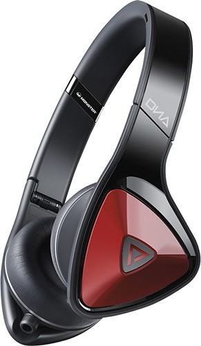  Monster - DNA On-Ear Headphones - Black/Red