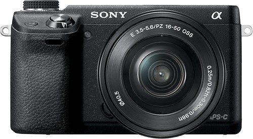 Sony Nex 6 Compact System Camera With 16 50mm Retractable Lens Black Nex6l B Best Buy