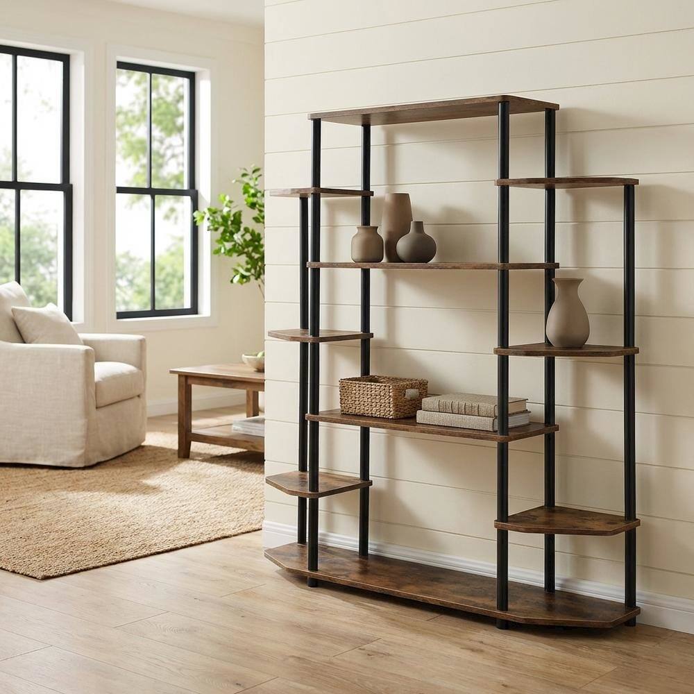 Alt View 2. FurniFact - Contemporary Modern Wall Unit Bookshelf with Multiple Shelves and Sleek Design - Multi.