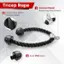 Tricep Rope:

1. Heavy-Duty Nylon Braided Rope
2. Chrome Plated Revolving Attachment
3. Solid PVC Ends