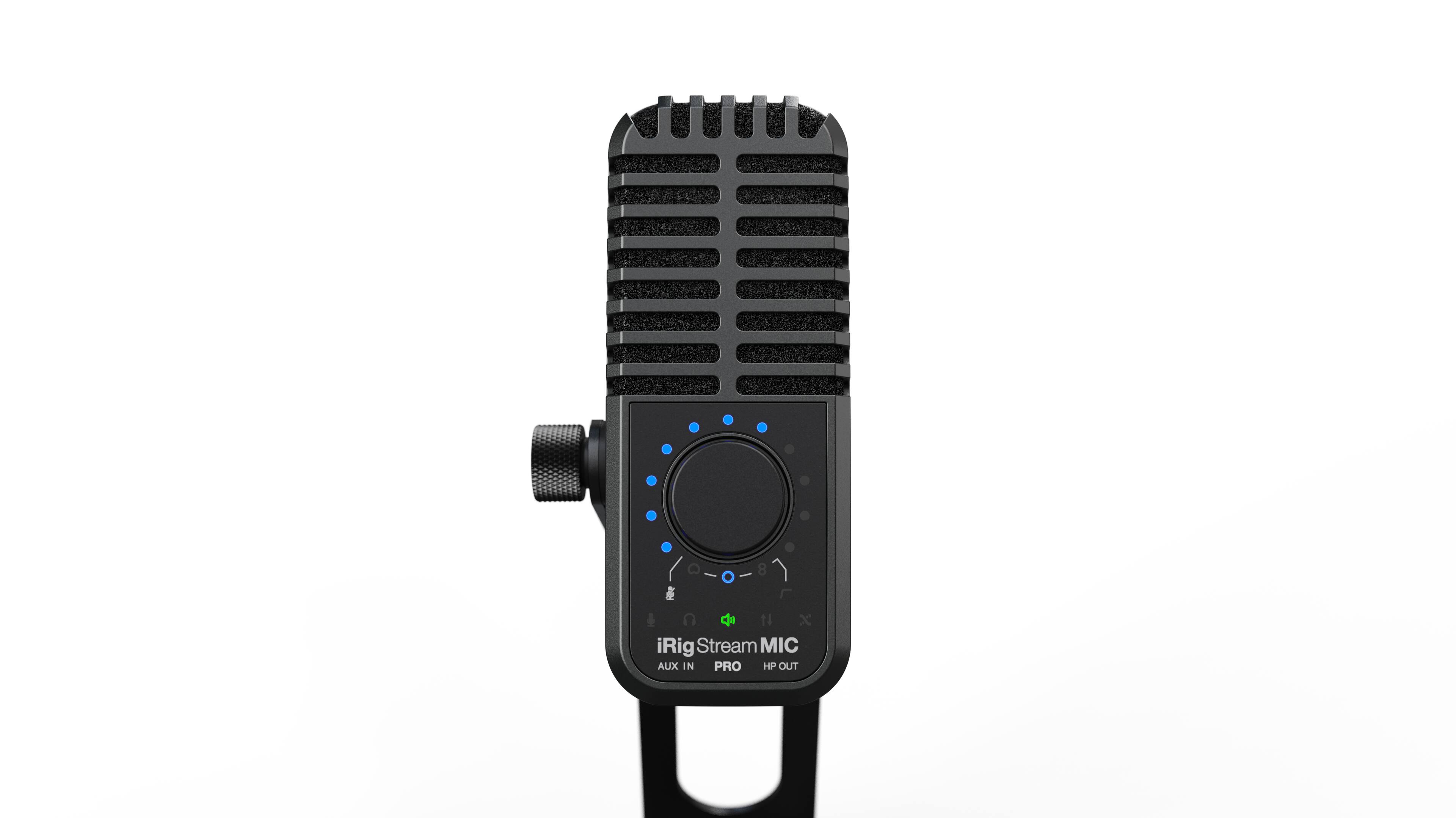 Front. IK Multimedia - iRig Stream Microphone Pro - Black.
