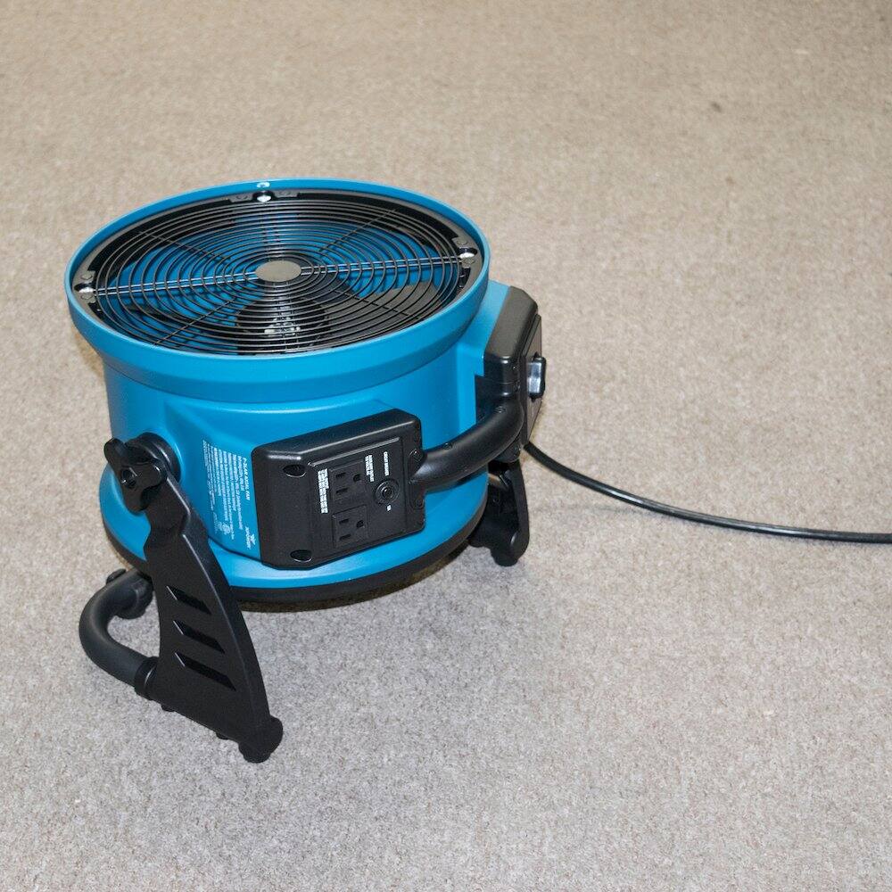 Alt View 8. XPOWER - 1/4 HP 2100 CFM Variable Speed Sealed Motor Ventilation Axial Air Mover - Blue - Blue.