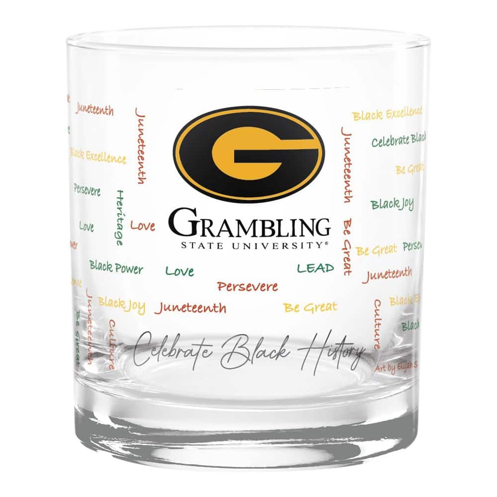 Indigo Falls - Grambling Tigers 14oz. Black History Month Rocks Glass - Multicolor