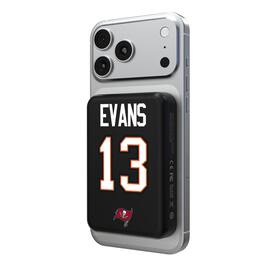 Keyscaper - Mike Evans Tampa Bay Buccaneers 5000mAh Wireless Magnetic Power Bank - Black