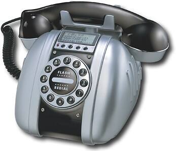 Angle Standard. US Basic - Euro Corded Phone with Caller ID - Black/Silver.