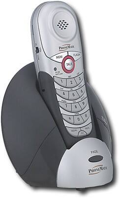 Angle Standard. PhoneMate - 5.8GHz Cordless Phone - Black/Gray/Silver.