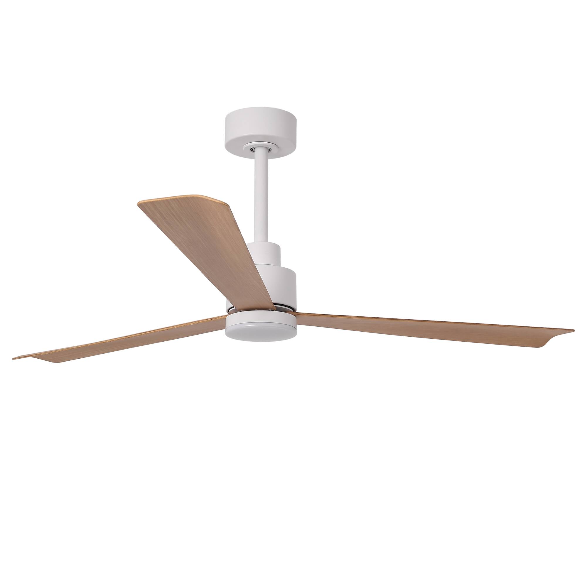 Alt View 9. Parrot Uncle - 52-Inch Modern Propeller Ceiling Fan with Dimmable LED Light, 6-Speed DC Motor, Remote Control - White.