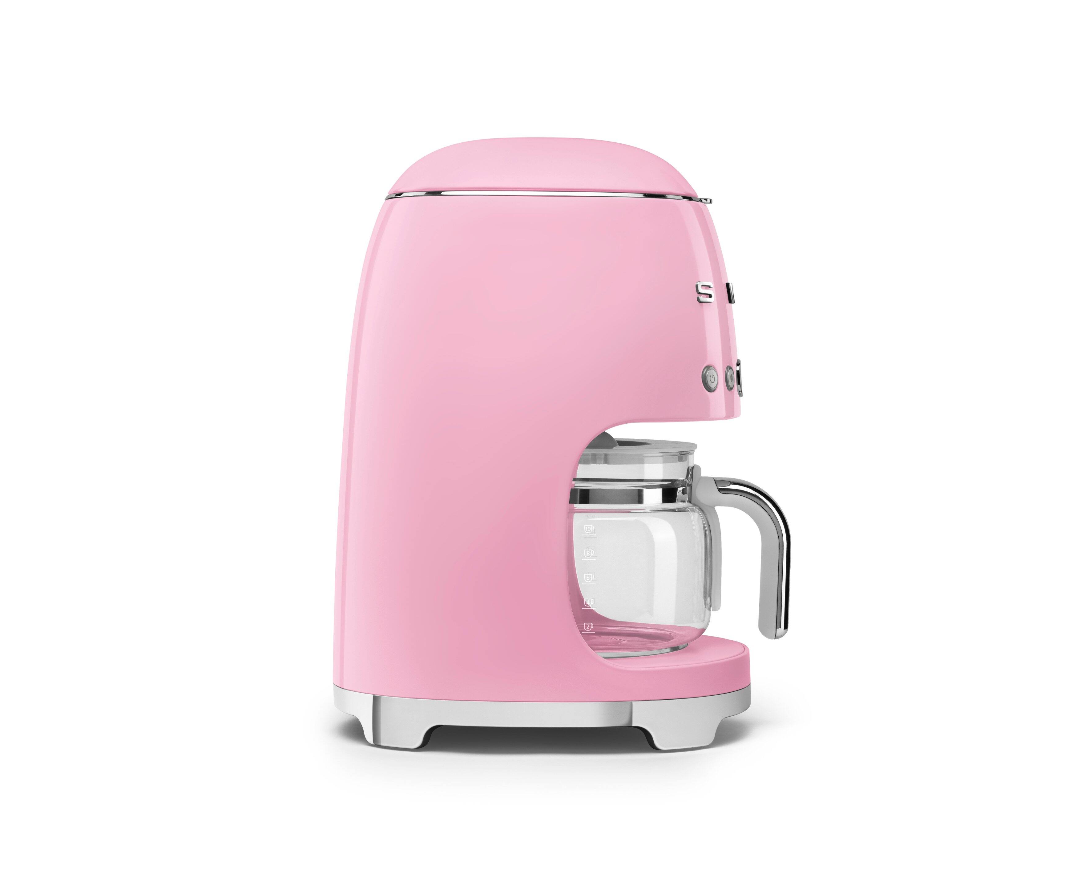 Accessories. SMEG - DCF02 Drip 10-Cup Coffee Maker - Pink.