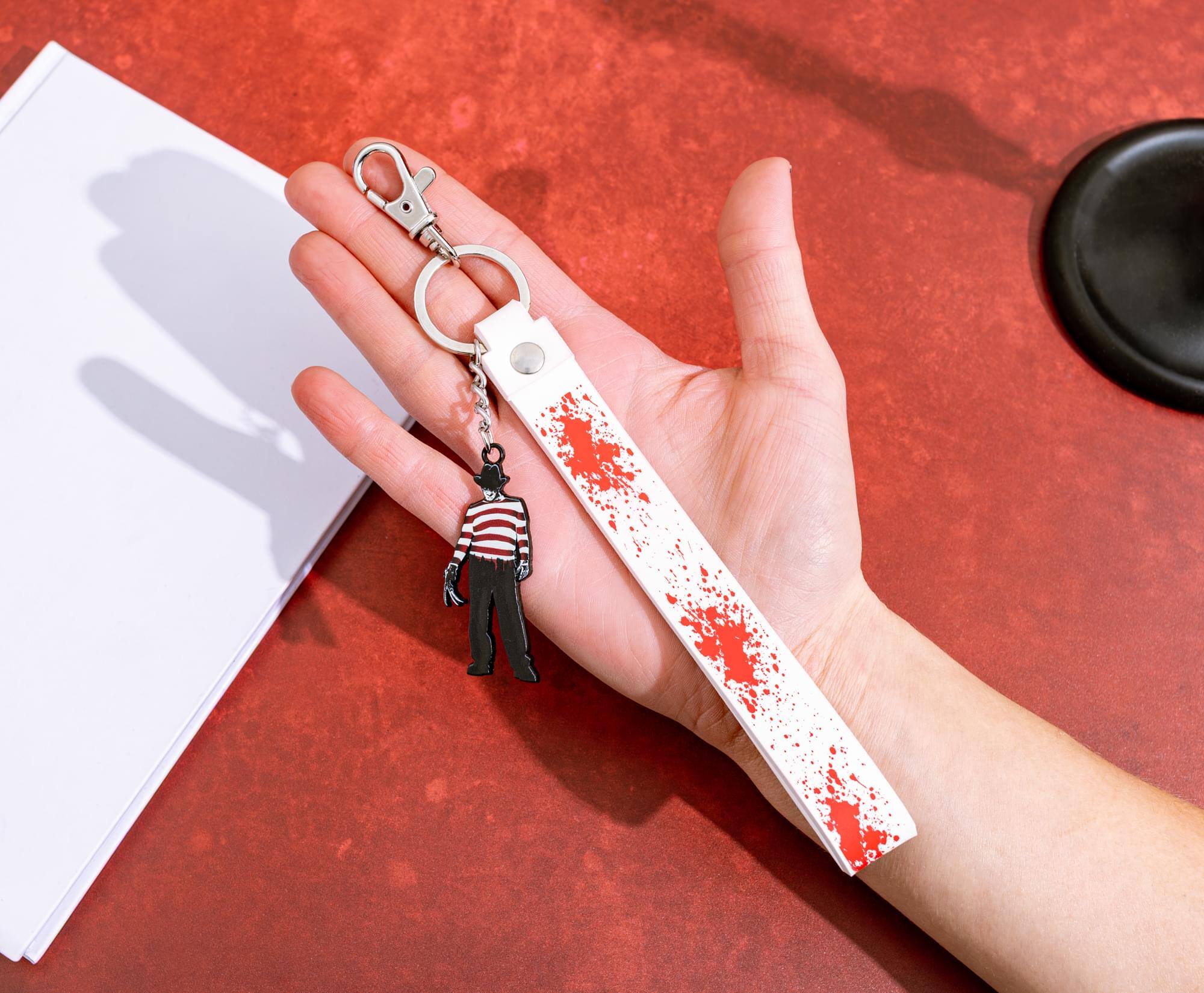 Alt View 5. SalesOne LLC - A Nightmare On Elm Street Freddy Krueger Enamel Keychain With Lanyard Strap - Multi-Colored.