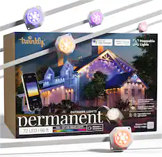 Twinkly Permanent Outdoor Lights
- Works with Hey Google
- Works with Alexa
- Mappable Lights
Endless customizable dynamic effects
Brighter, more vibrant LEDs in 16M+ colors
Expandable smart light system
RGB + CCT LED Smart Lights
72 LED | 98 ft
Indoor + Outdoor
Discover the Twinkly magic