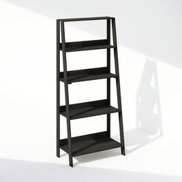 Furinno - Ladder Bookcase, Bookshelf, Display Shelf, 5-Tier, Espresso - Espresso